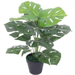 Plante Monstera artificielle avec pot 45 cm Vert vidaXL - Vert