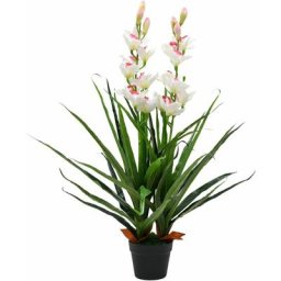 Vidaxl - Plante artificielle Orchidée Cymbidium avec pot 100 cm Vert green