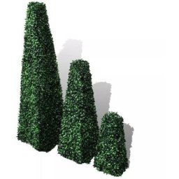 Ensemble de 3 buis formés artificiels pyramidaux - Topdeal