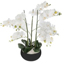 Orchidée pot céramique noir H65 Atmosphera créateur d'intérieur - Noir