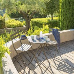 Table de jardin pliante ronde Greensboro Tonka