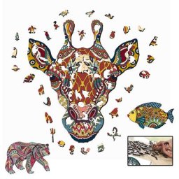 Ensemble de Puzzle en Bois en Forme d'Animal pour Adulte et Enfant Jouet Amusant Jeu Interactif