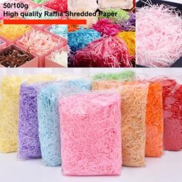 Remplissage Coloré en Papier Raphia pour Boîte Boîte-cadeau de Mariage Emballage de Bonbons 10