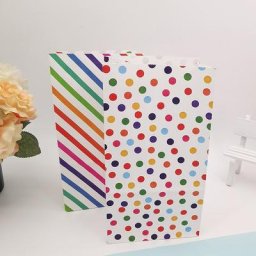 Sac cadeau en papier kraft rayé arc-en-ciel faveur de mariage boîte à bonbons sac à main