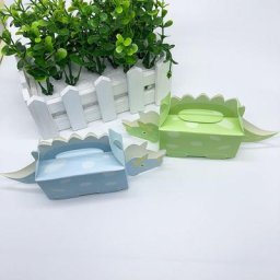 Boîtes cadeaux dinosaures bleu vert 10 pièces boîte à biscuits de fête d'anniversaire pour enfants