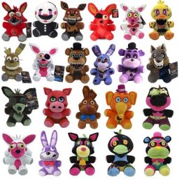 Peluche Kawaii FNAF pour Enfants Animal de Dessin Animé Freddy Fazbear Ours au Beurre Lapin