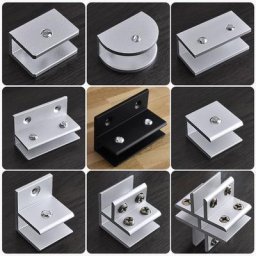 Pince à Verre à Angle Droit de Type L et T Support d'Étagère à réinitialisation pour Miroir