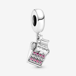 Charm Pendant Machine à Écrire