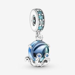 Charm Pendant Poulpe Adorable en Verre de Murano