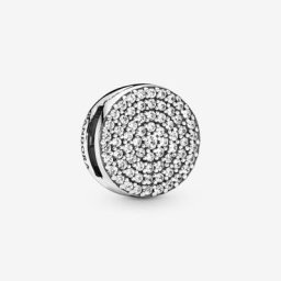 Charm Clip Pavé Rond