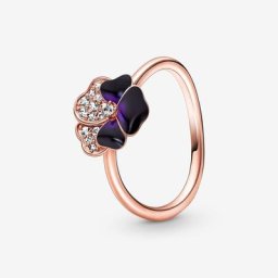 Bague Pensée Violet Foncé