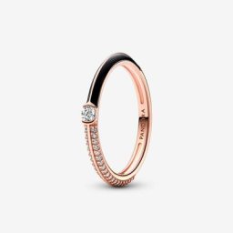Bague Double Pavé&Noir ME