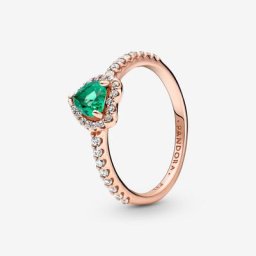 Bague Cœur Surélevé Scintillant