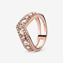 Bague Chevron Double Marquise Scintillante