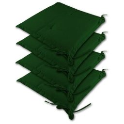Detex - Lot de 4 coussins pour chaise - Galette Dessus de chaise 41cm - Jardin Maison Vert