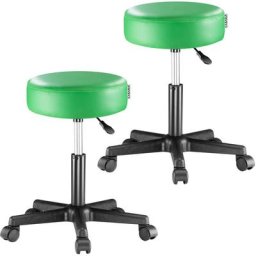 Casaria - Tabouret Siège Réglable en hauteur Pivotable 360° Plusieurs couleurs au choix 2er Set
