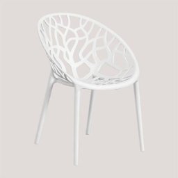 Lot de 4 Chaises Empilables Ores Sklum Blanc - Blanc