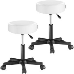 Casaria - Tabouret Siège Réglable en hauteur Pivotable 360° Plusieurs couleurs au choix 2er Set