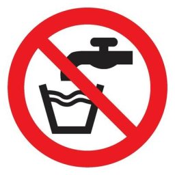 Eau non potable D.80MM normasign iso 7010 en ps choc