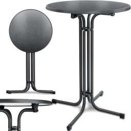 Gastro Table haute pliante - Gastronomie Table de bistrot ronde - Table de jardin pliante