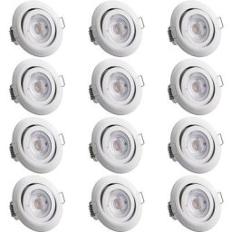 Spot led Encastrable 5W 400Lumen 3000K Réglable Blanc Chaud Spot Led Extra Plat Pour Salle de Bain