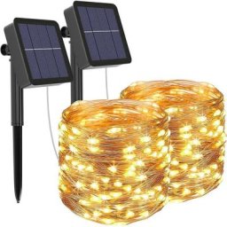 Lumières solaires, Litogo 10m 100 Led Waterproof Solar String Lights Outdoor 8 Modes Decoration