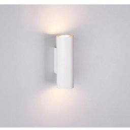Applique Murale Cylindre Blanche Marley Double Lumière Au-Dessus Et Au-dessous Trio Lighting