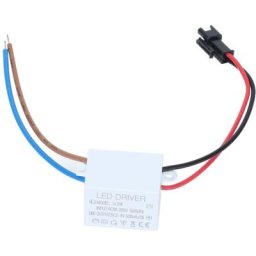 Driver led, Entrée AC95-265V Sortie 2-4VDC 500mA 1X3W Driver led Alimentation Connecteur Driver