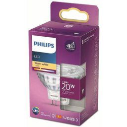 Philips - ampoule led Spot GU5.3 20W Blanc Chaud, Verre