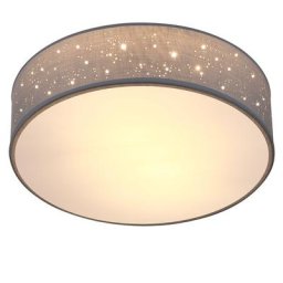 Plafonnier Ciel étoilé Tissu Rond E27 Plafonnier Tissu Plafonnier Chambre Salon Ø30/38 30cm Grau