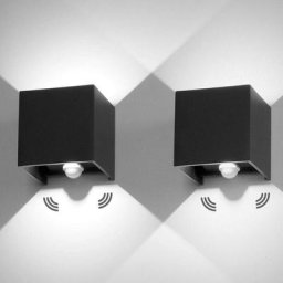 10W led Applique Murale Avec Détecteur De Mouvement 2 Pièces Éclairage mural 6000K Avec Angle de