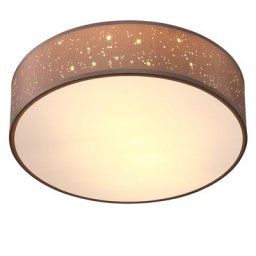 Plafonnier Ciel étoilé Tissu Rond E27 Plafonnier Tissu Plafonnier Chambre Salon Ø30/38 30cm Taupe