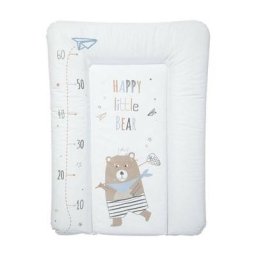 BABYCALIN Matelas a langer Essentiel Happy Little Bear - 50 x 70 cm - Blanc