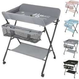 Table à Langer Pliable et Portable, Table à Langer Pliante Chambre Bébé Réglable en Hauteur (Noir)