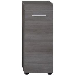 RunnerMoon Armoire de rangement pour salle de bain, 1 porte, argent fumé. - Argent