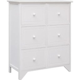 Vidaxl - Armoire latérale et 6 tiroirs Blanc 60x30x75 cm Bois Paulownia White