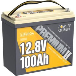 12V 100Ah Mini LiFePO4 Lithium Batterie Power Queen Batterie au lithium 100Ah plus petite et plus