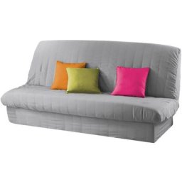 Housse clic clac matelassée avec bande de socle - Gris uni - Livraison gratuite - Gris