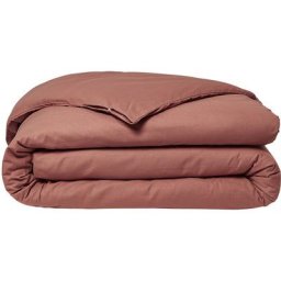 Housse de couette 100% coton essential - rouge terracotta 140X200