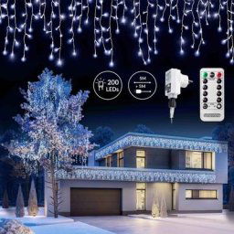 Guirlande lumineuse 200/400/600 led avec télécommande fonction timer options 200 led kalt-weiß