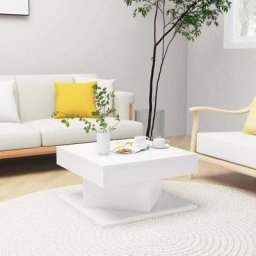 Table basse Blanc 57x57x30 cm Aggloméré
