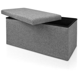 Casaria - Banc de rangement avec couvercle amovible Siège pouf Coffre de rangement pliable pour