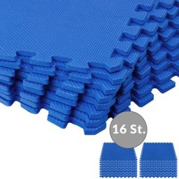 Ensemble de 16 tapis de sol lavable avec bords inclus 16 pcs = 3,24 m² musculation fitness yoga