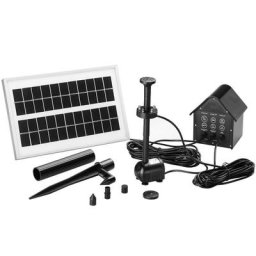 Pompe solaire led multicolore 4 buses Minuterie Télécommande Panneau solaire Pompe de bassin