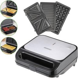 Grill électrique 3en1 xxl 1000W appareil à sandwichs grill gaufrier 3 grils