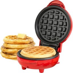 Mini gaufrier/gaufrier, 550 w, rouge, gaufrier antiadhésif, gaufrier, temps de chauffe de 2 minutes