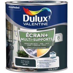 Ecran+ multi-supports exterieure - Peinture en Phase Aqueuse Éxtérieur - Satin Gris Anthracite 0,5