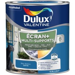 ECRAN+ MULTI-SUPPORTS EXTERIEURE - Peinture en Phase Aqueuse Éxtérieur - Satin Bleu Breton 0,5 L