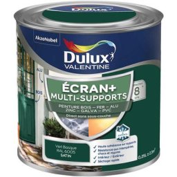 Ecran+ multi-supports exterieure - Peinture en Phase Aqueuse Éxtérieur - Satin Vert Basque 0,25 l