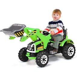 Costway - Excavatrice Electrique pour Enfants, Tractopelle à Batterie 12V pour Enfants avec 2 Choix